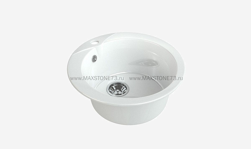 MAXSTONE Мойка глянцевая MS-1 (белый снег) 470*470*215